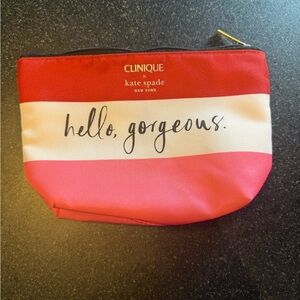 Kate Spade Red and White Cosmetic Bag